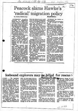 "Icebound explorers may be billed for rescue" The Age