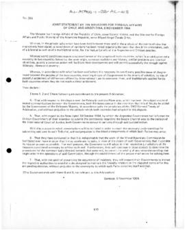 Joint Declaration of Argentina and Chile concerning resolution of boundary disputes