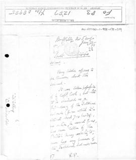 British Foreign office memorandum concerning South Georgia