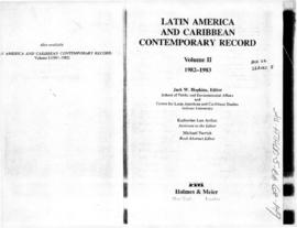 Latin America and Caribbean Contemporary Records, Volume II, 1982-1983, statements concerning Fal...