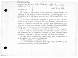 Australian note to the United States concerning a regime for Antarctica upon the expiration of th...
