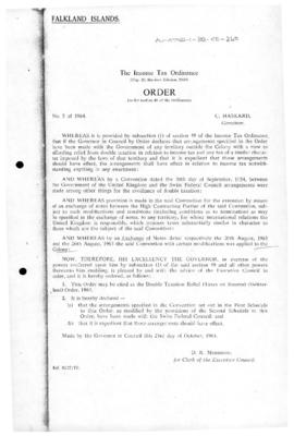 Falkland Islands, Income Tax Ordinance, Double Taxation Relief (Taxes on Income) (Switzerland) Or...