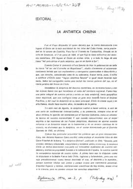 Editorial "La Antartica Chilena" Diplomacia