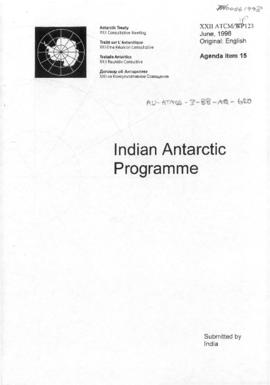 Twenty-second Antarctic Treaty Consultative Meeting (Tromsø) Information paper 123 "Indian A...