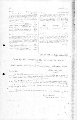 Falkland Islands, Consular Conventions (Kingdom of Norway) Order in Council, no 8 of 1951