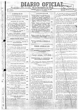 Law no. 15,266 re-organising the Ministry of Foreign Affairs and establishing the Chilean Antarct...