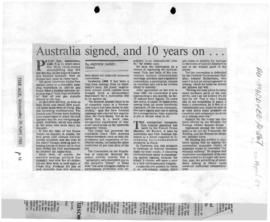 Darby, Andrew "Australia signed, and 10 years on" The Age