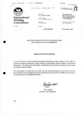 Japanese response to criticism of its research whaling program by the IWC Scientific Committee