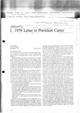 Barnes, James "Let's save Antarctica!" NGO Letter to US President Carter from World Wil...