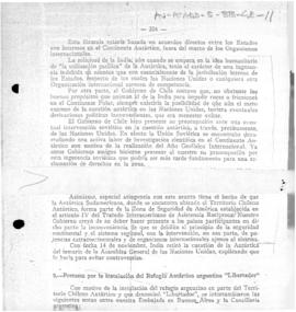 Chilean account of the rejection of Indian proposals for the United Nations to consider Antarctica