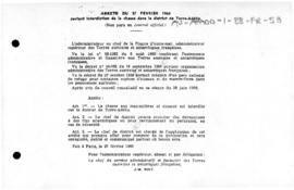 Order no. 4 prohibiting the hunting of mammals and birds in Adélie Land except for scientific pur...