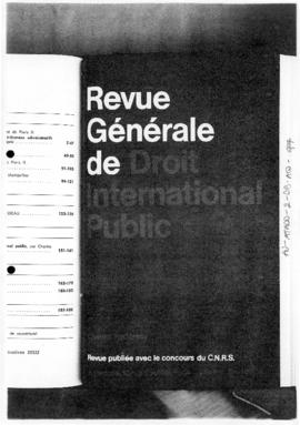 Revue Générale de droit International Public, Antarctique