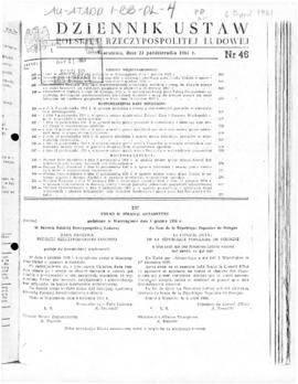 Polish Dziennik Ustaw, Journal of Laws of Poland, 1961-1984