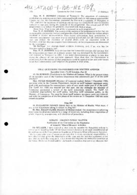 New Zealand, Parliament, transcript of debate, "Ratification of the Convention on the Regula...