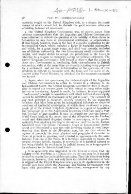 British note to the International Court of Justice commenting upon the refusal of Argentina and C...