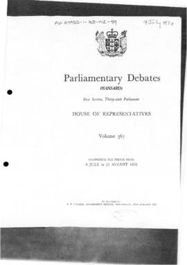 NZ Parliamentary Debates, Antarctic Amendment Bill introduced