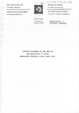 Eleventh Antarctic Treaty Consultative Meeting (Buenos Aires), Working paper 9 Revision 1 "O...