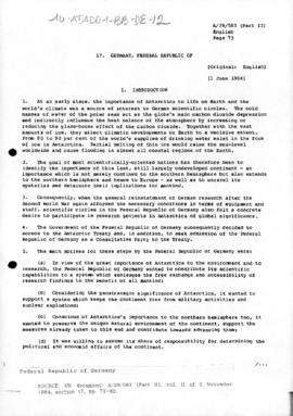 Federal Republic of Germany, United Nations General Assembly, document A/39/583(Part II)