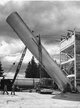 Cranes lifting cylinder, Cadbury Factory