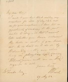 Letter: 29 August 1842