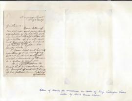 Letters of thanks for condolences on the death of George Washington Walker written by his widow S...